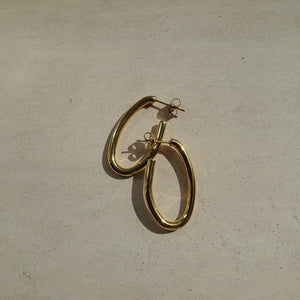 Gold Waterdrop Hoop Earrings - briellajewellery