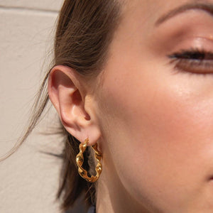 Twisted Gold Hoops