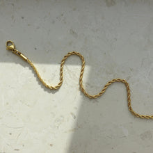 Load image into Gallery viewer, Rope chain gold necklace
