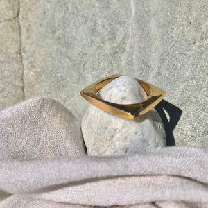 Gold square ring