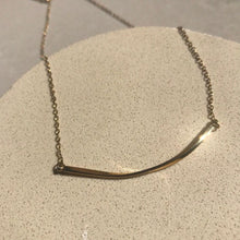 Load image into Gallery viewer, Twisted Gold Bar Necklace - briellajewellery
