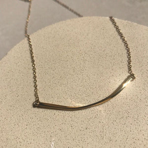 Twisted Gold Bar Necklace - briellajewellery