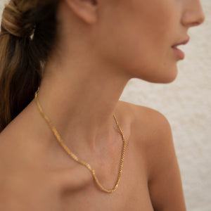 gold simple necklace