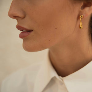 Irregular Contemporary Gold Earrings - briellajewellery