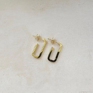 Geometric gold earrings