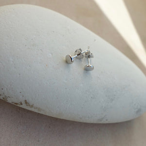 Sterling Silver Disc Stud Earrings - briellajewellery