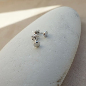 Sterling Silver Disc Stud Earrings - briellajewellery