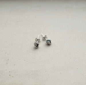 Sterling Silver Rope Stud Earrings - briellajewellery