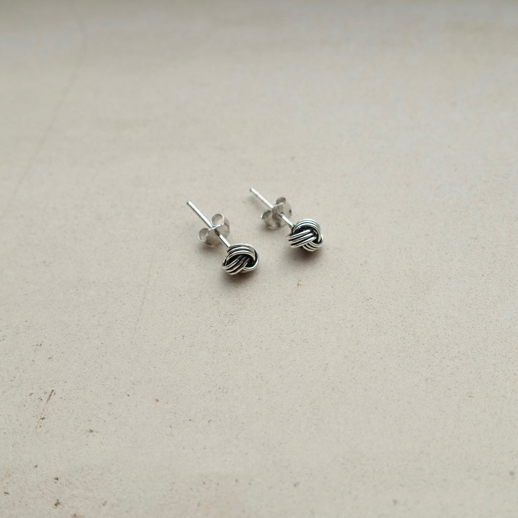 Sterling Silver Rope Stud Earrings - briellajewellery