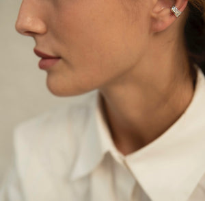 Sterling Silver Contemporary Ear Cuff - briellajewellery