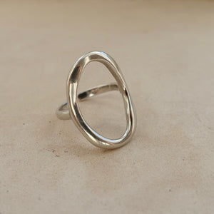 Sterling Silver Large Oval Ring - briellajewellery
